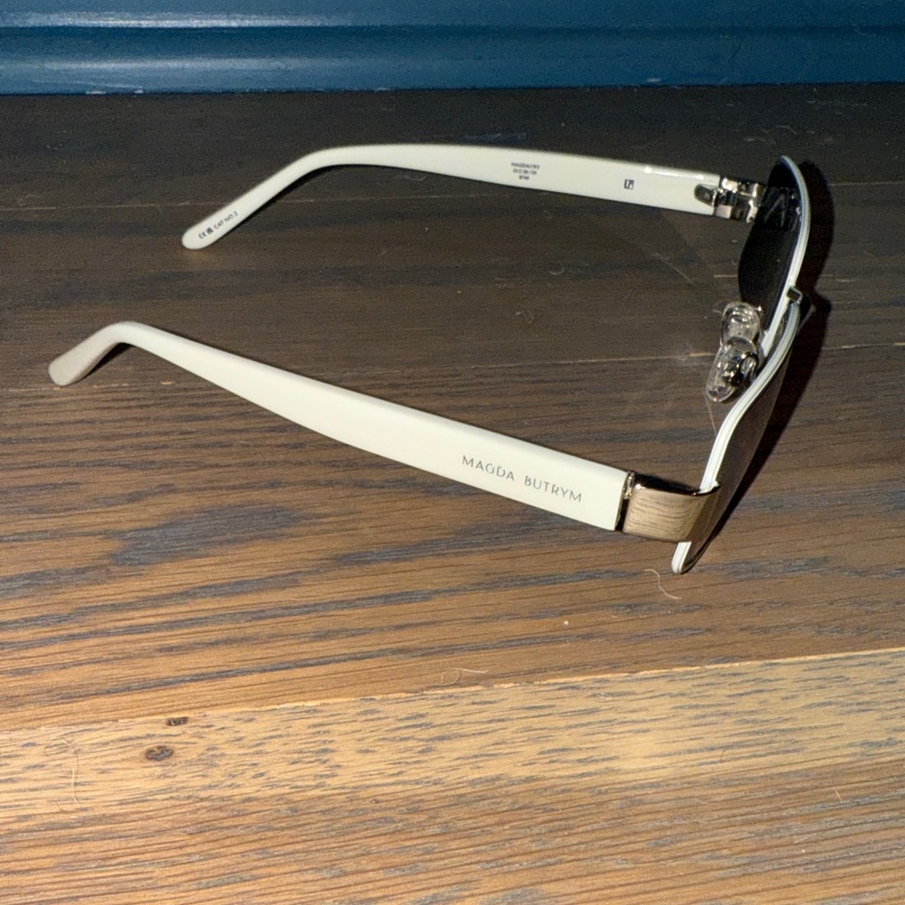 Magda Butrym White Sunglasses